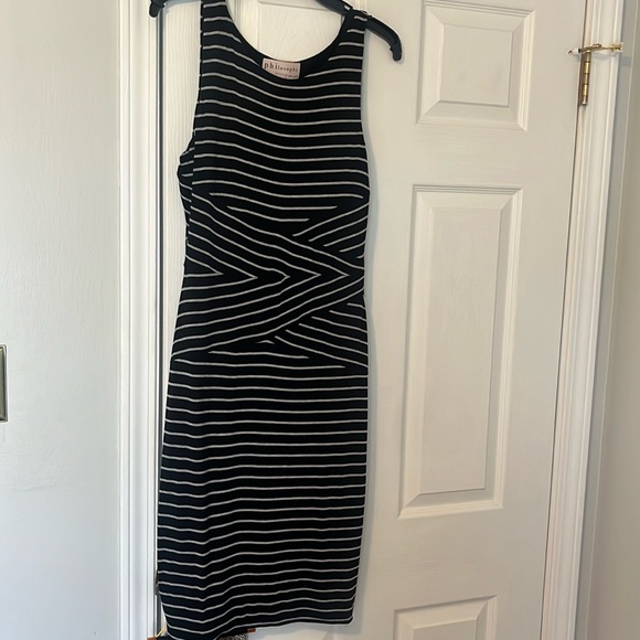 Philosophy Dresses & Skirts - Great cotton dress; Flattering waist cinching crossover design Perfect condition